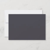 Simple Classic Dark Gray Frame Funeral Sympathy Bedankkaart (Achterkant)