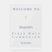 simple classic First Holy Communion welcome Acryl Bord (Voorkant)
