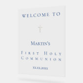 simple classic First Holy Communion welcome Acryl Bord (Hoek)