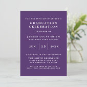 SIMPLE CLASSIC FORMAL PHOTO AFSTUDEREN UITNODIGING (Staand voorkant)