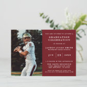 SIMPLE CLASSIC FORMAL PHOTO AFSTUDEREN UITNODIGING (Staand voorkant)