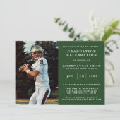 SIMPLE CLASSIC FORMAL PHOTO AFSTUDEREN UITNODIGING (Staand voorkant)