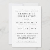 SIMPLE CLASSIC FORMAL PHOTO AFSTUDEREN UITNODIGING (Voorkant)