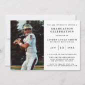 SIMPLE CLASSIC FORMAL PHOTO AFSTUDEREN UITNODIGING (Voorkant)