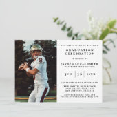 SIMPLE CLASSIC FORMAL PHOTO AFSTUDEREN UITNODIGING (Staand voorkant)