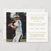 SIMPLE CLASSIC FORMAL PHOTO AFSTUDEREN UITNODIGING (Voorkant)