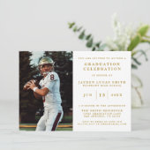 SIMPLE CLASSIC FORMAL PHOTO AFSTUDEREN UITNODIGING (Staand voorkant)