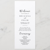 Simple Classic Kraft Wedding Program Programmakaart (Voorkant)