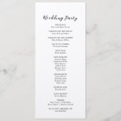 Simple Classic Kraft Wedding Program Programmakaart (Achterkant)