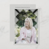 Simple Classic Lace Photo Funeral Service Notitiekaartje (Voorkant / Achterkant)