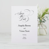 Simple Classic Love Birds Save the date Invitation Kaart (Staand voorkant)