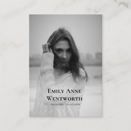 Simple, Classic Orthodox Funeral Prayer Card Plaatskaartje (Voorkant)