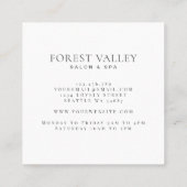 Simple Classic Photo Afbeelding Heather Forest Vierkante Visitekaartje (Achterkant)