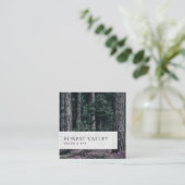 Simple Classic Photo Afbeelding Heather Forest Vierkante Visitekaartje (Staand voorkant)