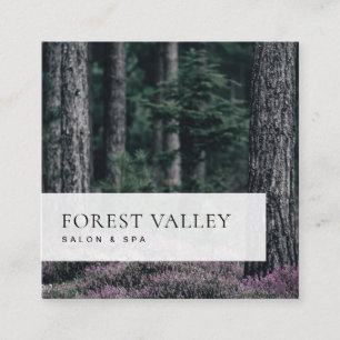 Simple Classic Photo Afbeelding Heather Forest Vierkante Visitekaartje