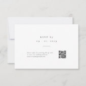 Simple Classic QR Code Wedding RSVP Card (Voorkant)