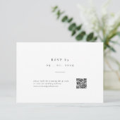 Simple Classic QR Code Wedding RSVP Card (Staand voorkant)