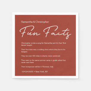 SImple Classic Terra Cotta Wedding leuke feiten Servet