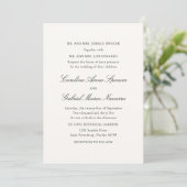 Simple Classic Traditional Wedding Invitation Kaart (Staand voorkant)