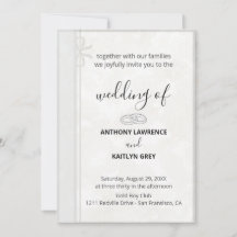 Simple Classic Wedding Invitation – Custom