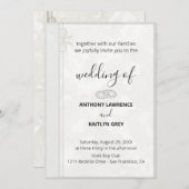 Simple Classic Wedding Invitation – Custom Kaart (Voorkant / Achterkant)