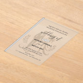 Simple Classic Wedding Invitation – Customizable Acryl Uitnodigingen (Laagn)