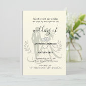Simple Classic Wedding Invitation – Customizable Kaart