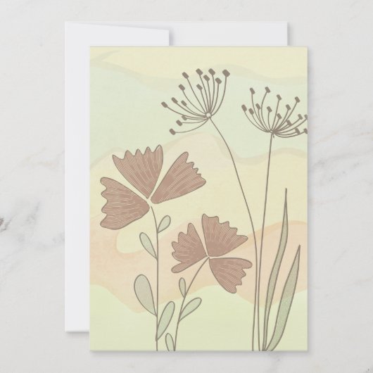 Simple Classic Wedding Invitation – Customizable Kaart (Achterkant)