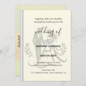 Simple Classic Wedding Invitation – Customizable Kaart (Voorkant / Achterkant)