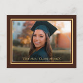 Simple Classy Afstuderen Announcement Briefkaart (Voorkant)