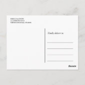 Simple Classy Black White Afstuderen Hartelijk dan Briefkaart (Achterkant)