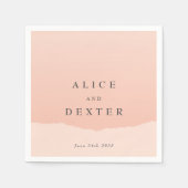Simple Classy Blush Personalized Wedding Napkins Servet (Voorkant)
