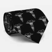 Simple Classy Elegant Silver Caduceus Medical Stropdas (Opgerold)