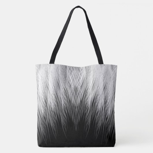 Simple Classy Feathers Monogrammed Canvas tas (Achterkant)