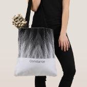 Simple Classy Feathers Monogrammed Canvas tas (Dichtbij)