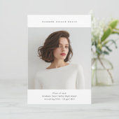 Simple Classy Graduation Announcement Class 2026 Aankondiging (Staand voorkant)