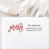 Simple Classy Merry-kersthandschrift Etiket (Insitu)