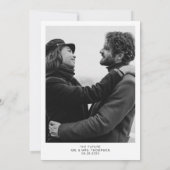 Simple Classy Typography 2 Photo Wedding Kaart (Achterkant)