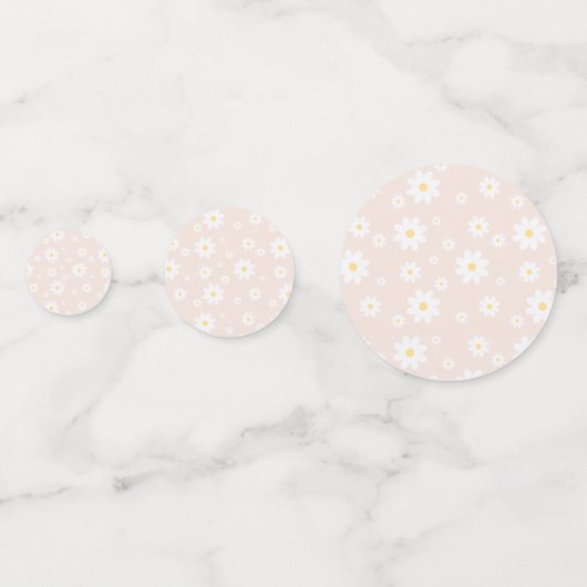 Simple Classy White Daisy Floral Confetti (Voorkanten)