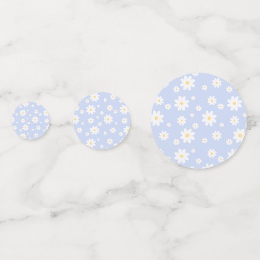 Simple Classy White Daisy Floral Confetti (Achterkanten)