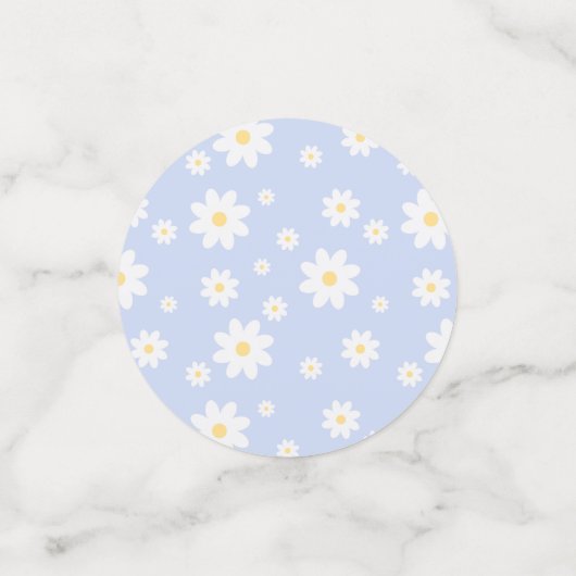 Simple Classy White Daisy Floral Confetti (Kleine voorkant)