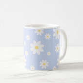 Simple Classy White Daisy Floral Koffiemok (Voorkant rechts)