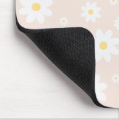 Simple Classy White Daisy Floral Muismat (Hoek)