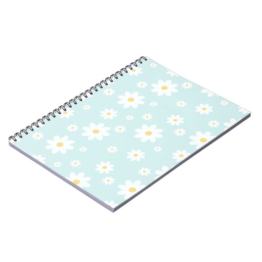 Simple Classy White Daisy Floral Notitieboek (Linkerzijde)