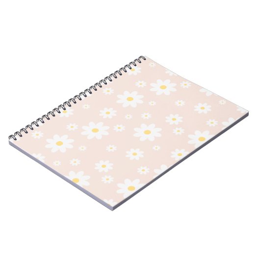 Simple Classy White Daisy Floral Notitieboek (Linkerzijde)