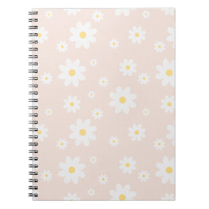 Simple Classy White Daisy Floral Notitieboek