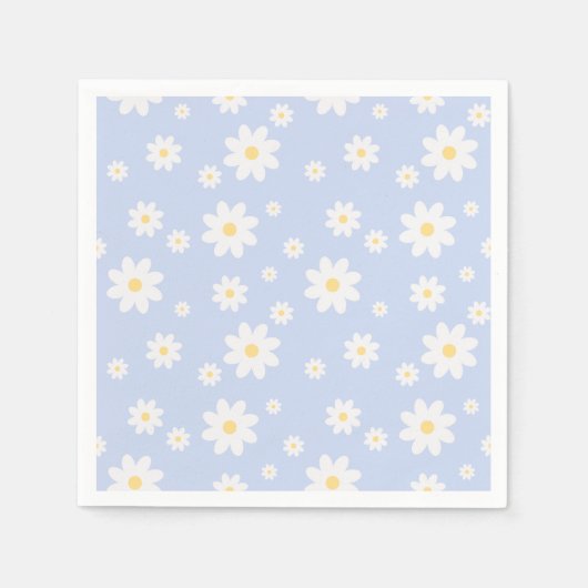 Simple Classy White Daisy Floral Servet (Voorkant)