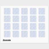 Simple Classy White Daisy Floral Vierkante Sticker (Vel)