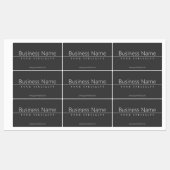 Simple Classy White Text on Grey Waterproof Labels (Vel)