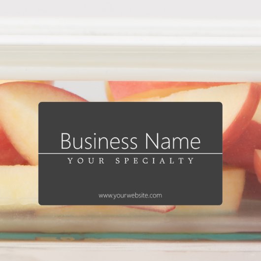 Simple Classy White Text on Grey Waterproof Labels (Aangebracht)